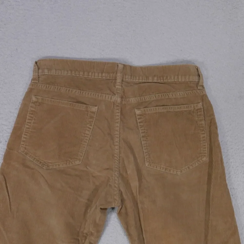 J Crew Pants Mens 31x29 Slim Straight Brown Corduroy